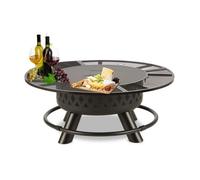 Braséro Blumfeldt Rosario - Feu de camp, barbecue et table 3-en-1 pour jardin ou terrasse