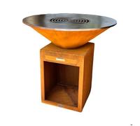 Brasero - Brazéro Cuisson pour épicuriens - corten 100 - classic - 100 x 100 cm