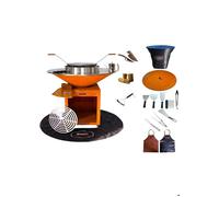 Brasero - Brazéro cuisson pour épicuriens - corten 100 - tourne broche - 100 x 100 cm