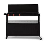 BRASERO by FAVEX - Desserte plancha Infinite 100 - Plan de Travail 100 × 46 cm - Compatible planchas 1 à 4 Feux - 3 Niveaux de Rangement - Roues autobloquantes