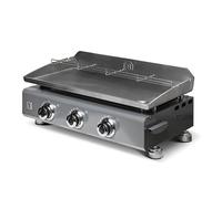 BRASERO BY FAVEX - Plancha gaz Silvia IIG 3 feux inox - 7,5 kW - plaque inox 5 mm - cuisson homogène - surface 67 x 34 cm - 8 à 10 convives
