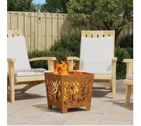 brasero Carré 40x40x40 cm en acier oxydé