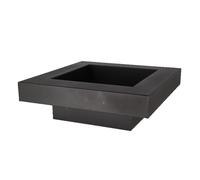 Brasero carré en acier - Noir - L 57,7 x P 57,7 x H 19,2 cm
