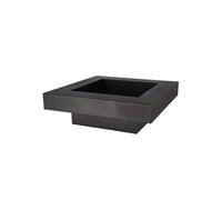 Brasero carré en acier - Noir - L 57,7 x P 57,7 x H 19,2 cm