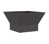 Brasero carré en acier - vidaXL - 60x60x35 cm - Noir - Acier - Résistant à la rouille - Portable