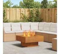 Brasero Carré Vidaxl 80x80x40 Cm En Acier Résistant Aux Intempéries