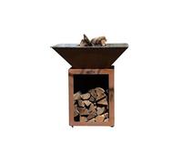 Brasero Cevenol Corten Bois Carre 83 Simple Cuve