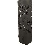 Brasero cylindre découpe laser 39 x 117 cm Découpe oiseaux Noir G