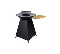 Somagic Barbecues – Brasero de cuisson au charbon, plaque fonte émaillée, sur pieds, 20 couverts