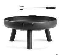 Brasero de jardin Ø 80cm , panier à feu et baril de feu, protection contre les étincelles pour chauffage/barbecue, Brasero en bois