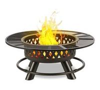 Rosario Brasero 3 en 1 Ø120cm barbecue 70 cm | plateau de table acier