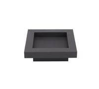 Brasero de jardin carré BACHACHE en acier-70 cm-Acier noir sablé---Acier noir sablé Farm Cook