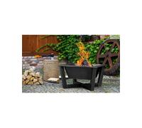 Brasero de jardin carré BRASIL 70x70 cm en acier-Noir-Sans couvercle-Noir-70 --70 - Cook King