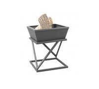 Brasero de jardin carré LASY 50x50 cm avec couvercle