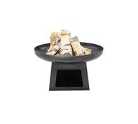 Brasero de jardin FATANA en acier avec range bois-Sans couvercle