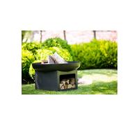 Brasero de jardin FATAPERA avec range bois en acier-Sans couvercle-Ø 60cm-Acier naturel-60 -70 - 80---60 -70 - 80-Acier naturel Farm Cook