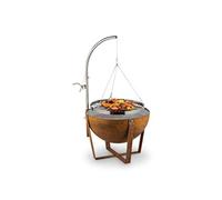 Blumfeldt Braséro Fire Globe Ø 60 cm avec anneau de grill Ø 59 cm Marron