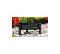Brasero de jardin HAITI en acier-Sans couvercle-Ø 70cm-Acier noir sablé---Acier noir sablé