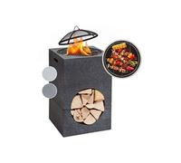 Braséro blumfeldt Monolith avec grill MGO & bac en acier et pare-étincelles