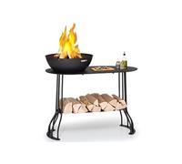 Nantai station de barbecue braséro : Grille de cuisson Ø 50 cm : table Ø 48 cm