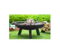 Brasero de jardin PORTO en acier noir 60, 70, 80 et 100cm - Sans couvercle Ø 60 cm Sans Couvercle