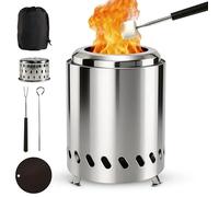 Brasero de table portable sans fumée en acier inoxydable pour camping, extérieur, intérieur, jardin