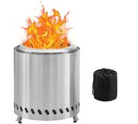 Brasero de table sans fumée pour camping en plein air - Foyer portable en acier inoxydable avec support, parfait pour le jardin, la terrasse et les réunions de camping