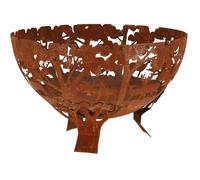 Brasero Demi-Rond En M?Tal Marron