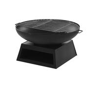 Brasero d'Extérieur pour Barbecue à Base Ronde en Acier Noir Semeru