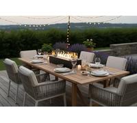 Brasero d'extérieur rectangulaire au propane, plateau de table en acier noir, 71,1 cm, protection en verre résistant au vent, 40 000 BTU, perles de verre décoratives