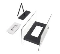 Brasero d'intérieur - Portable et réglable avec résistance au vent - Brasero rectangulaire avec un coupe-vent - Pour la maison, la chambre à coucher, la terrasse, le jardin, l'hiver, l'anniversaire