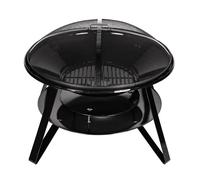 Somagic Brasero Rond Acier, Noir