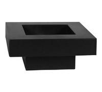 Brasero en acier peint plateau design 80 cm Noir G