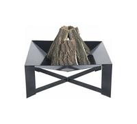 - Brasero en acier pieds croisés design Peint noir