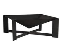 Brasero en acier pieds croisés design Peint noir Noir G