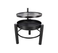 Brasero en métal avec grille de cuisson intégrée 54 x 66.5 x 69 cm