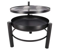 Brasero en métal avec grille de cuisson intégrée 66 x 78 x 69 cm