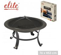 Brasero Sur Pieds Avec Tisonnier Et Couvercle Diam 76cm X H53cm