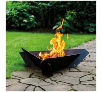 Coupe-feu de Jardin Kratki Fire Triangle, autoportant, asymétrique, Triangulaire, Poids 10,1 kg, Dimensions L71 x L63,5 x H17 cm, en Acier Robuste et résistant à la Chaleur