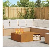 Brasero Extérieur - vidaXL - Marron - Acier Résistant - 100x100x30 cm