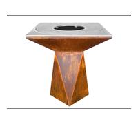 Brasero g1 corten plaque acier carbone - artiss