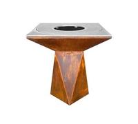 Brasero g1 corten plaque de cuisson acier inoxydable alimentaire - artiss