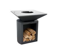 Brasero g2 graphite plaque acier carbone - artiss
