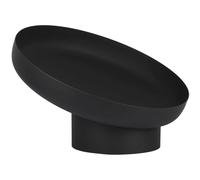 Brasero Incliné En Acier Moderne Noir