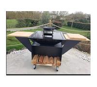 Brasero LE RAFFINÉ Complet et Equipé Acier SJ235 Thermolaqué et Emaillé Culinaire Poêles des Alpes