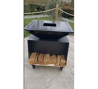 Brasero "LE RAFFINÉ" de Base Acier SJ235 Thermolaqué et Emaillé Culinaire Poêles des Alpes G