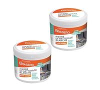 BRASERO - Lot de 2 Pierres Blanches Brasero 100% d'origine Naturelle - Idéal pour Barbecues et Planchas