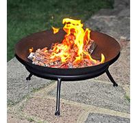 Brasero Melbourne en fonte de fer pour barbecue extérieur, chauffage et jardin Noir