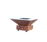 Brasero Mini Cevenol De Table Corten Carre 42 Simple Cuve