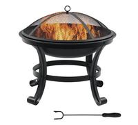 Brasero Outsunny Acier 55x55x50cm Noir